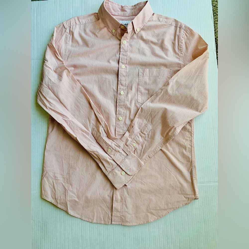 Good fellow Men's Pink/white Striped Button Down -Size Medium-NWT